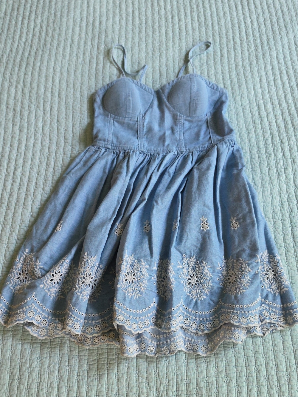 American Rag - Eyelet Sundress with Spaghetti Straps M